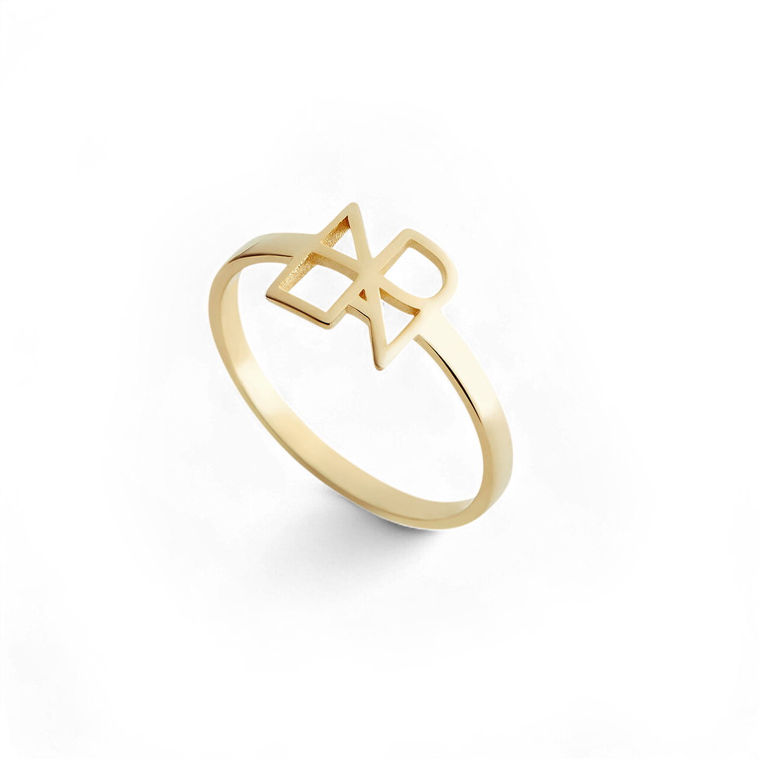 Monogram Name Ring