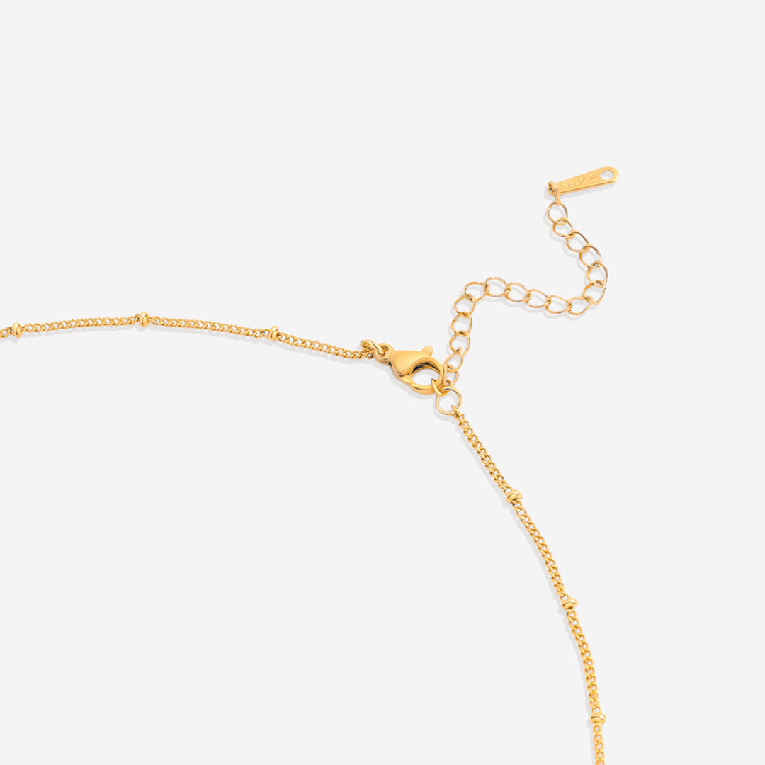 Monogram Scalloped Medallion Pendant Necklace