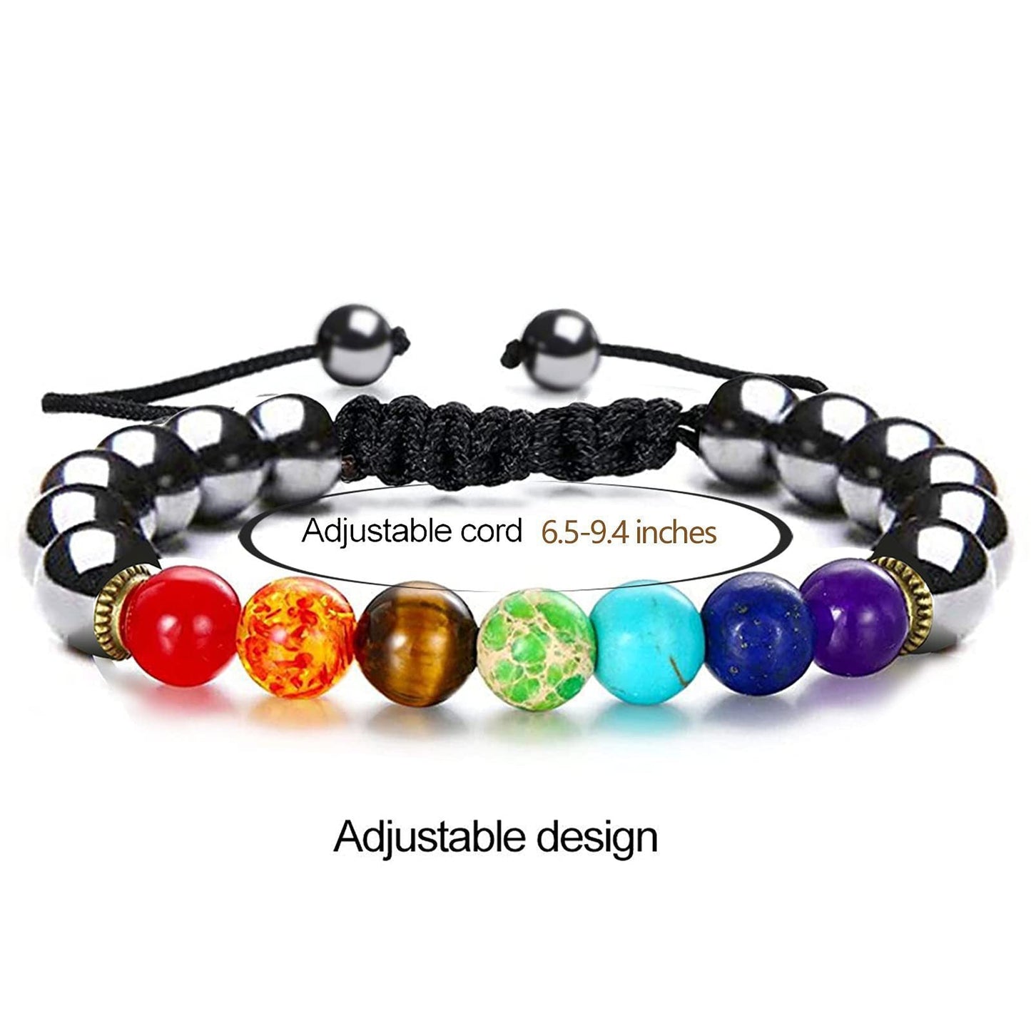 Seven Chakra Energy Bracelet Beaded Braided Healing Bracelet for Meditation