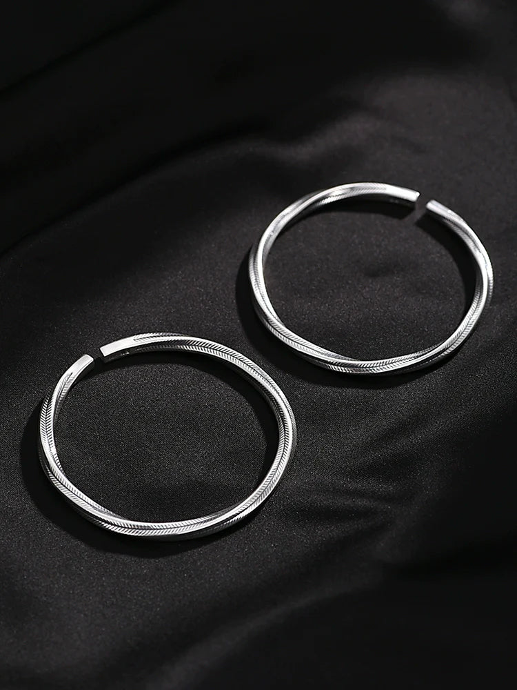Pure Silver Mobius Loop Bracelet