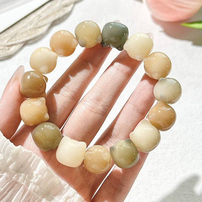 Bracelet Bodhi Ours Rose Fraise – 13 mm