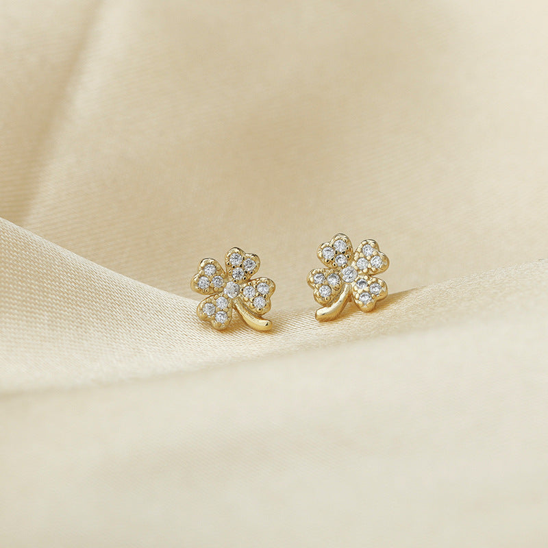 Four Leaf Clover Stud Earrings