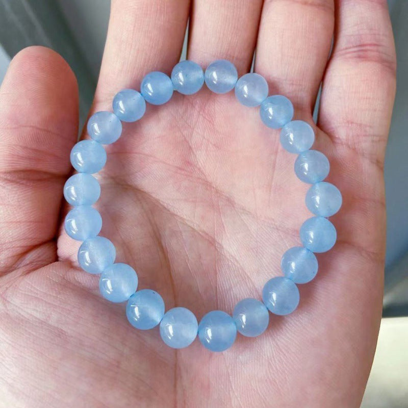 Bracelet apaisant en aigue-marine bleue - Ancrage et apaisement