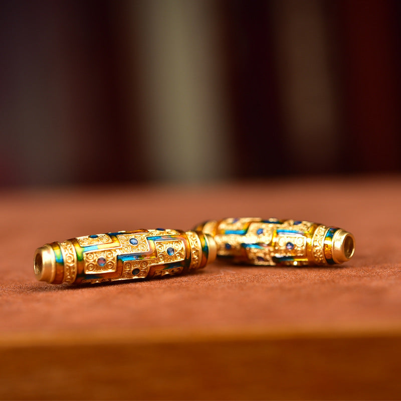 Perles Dzi antiques DIY, perles en vrac, pendentifs en perles, bijoux en émail