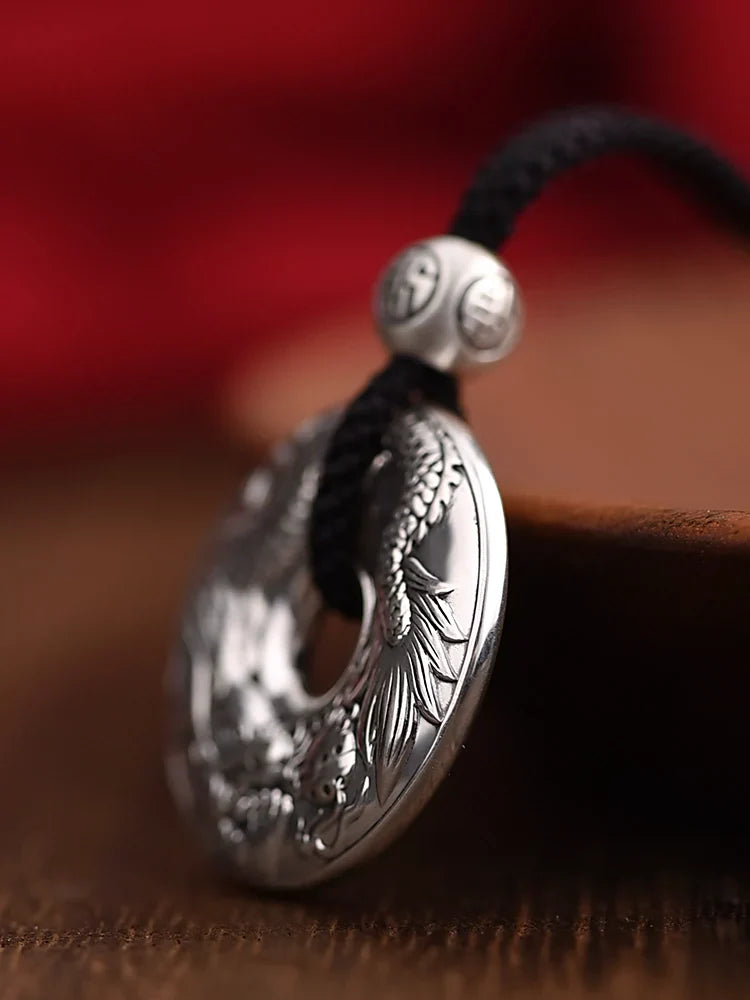 Pure Silver Dragon Pendant