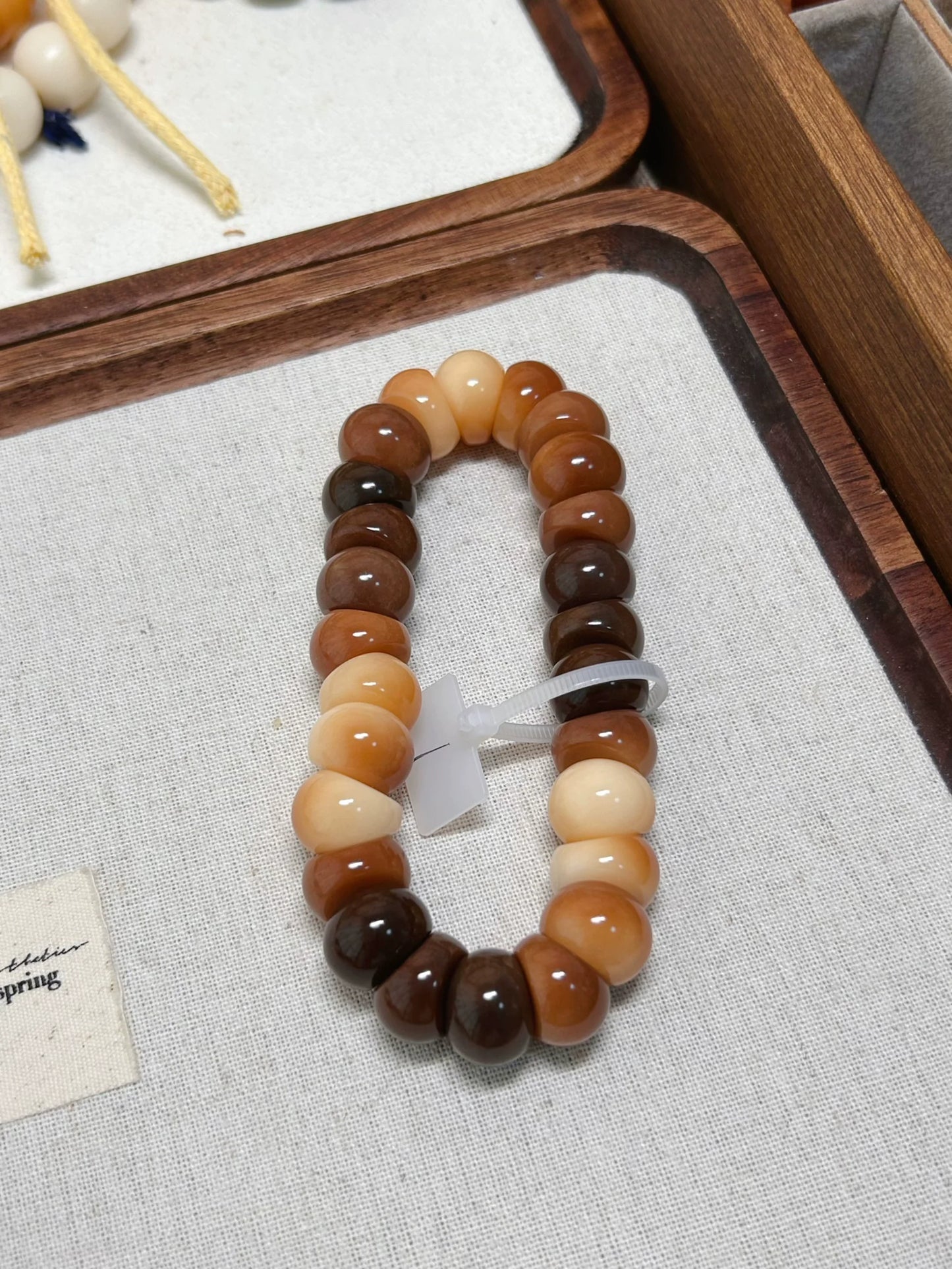 New Milky Coffee Garlic Bodhi Bracelet 14MM (Multiple Colors Available)