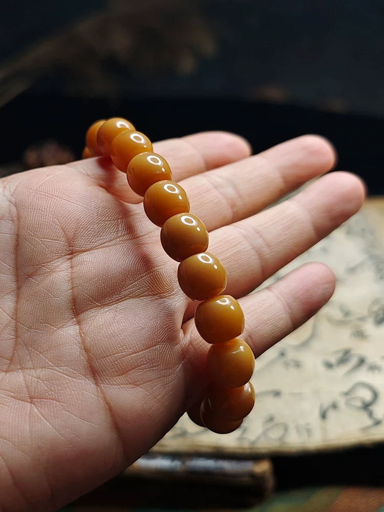 Natürliche Bodhi-Wurzel-Armbänder Perlenarmband für den Frieden