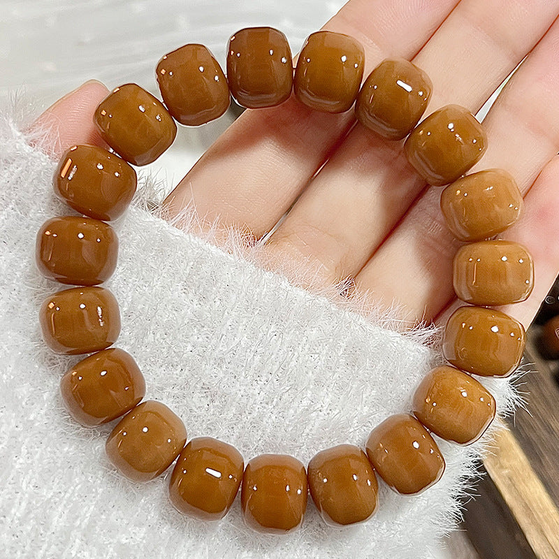 New Bodhi Bracelet with Burger-Shaped Beads (Multiple Colors Available)