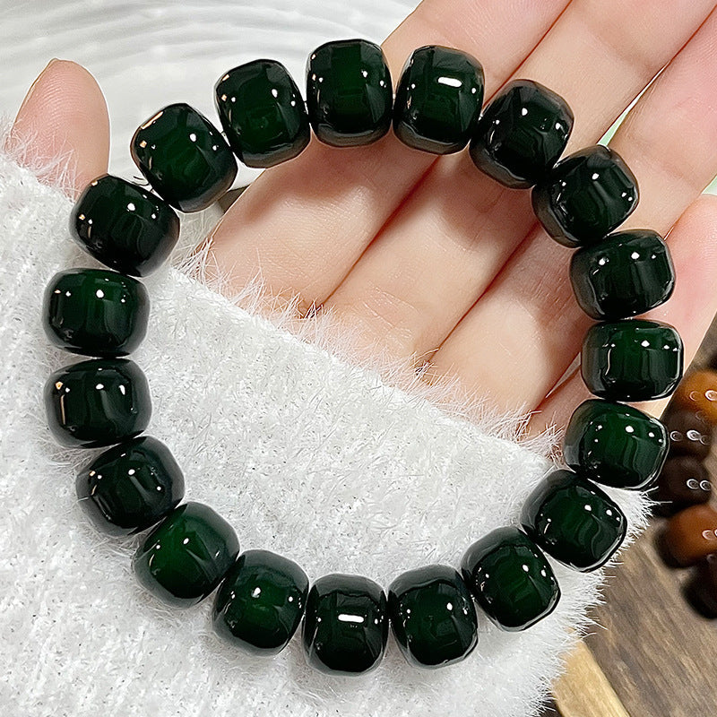 New Bodhi Bracelet with Burger-Shaped Beads (Multiple Colors Available)