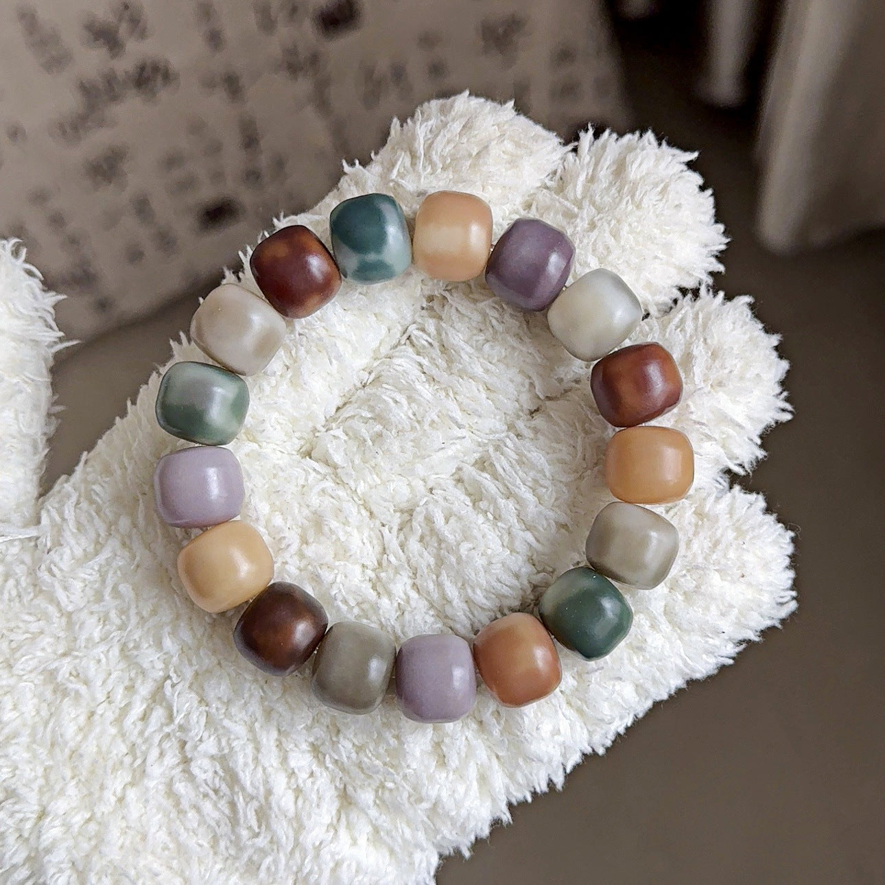 Taro Floral Multicolor Bodhi Bracelet – 13mm