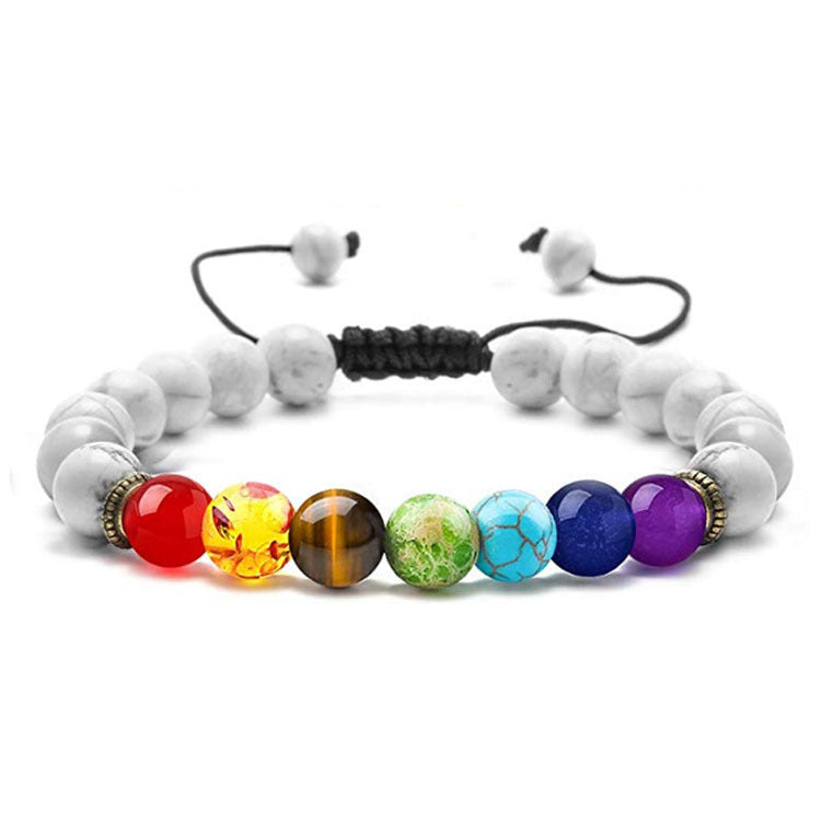 7 Chakra Bracelet Lapis Lazuli Tiger Eye Braided Men Bracelet