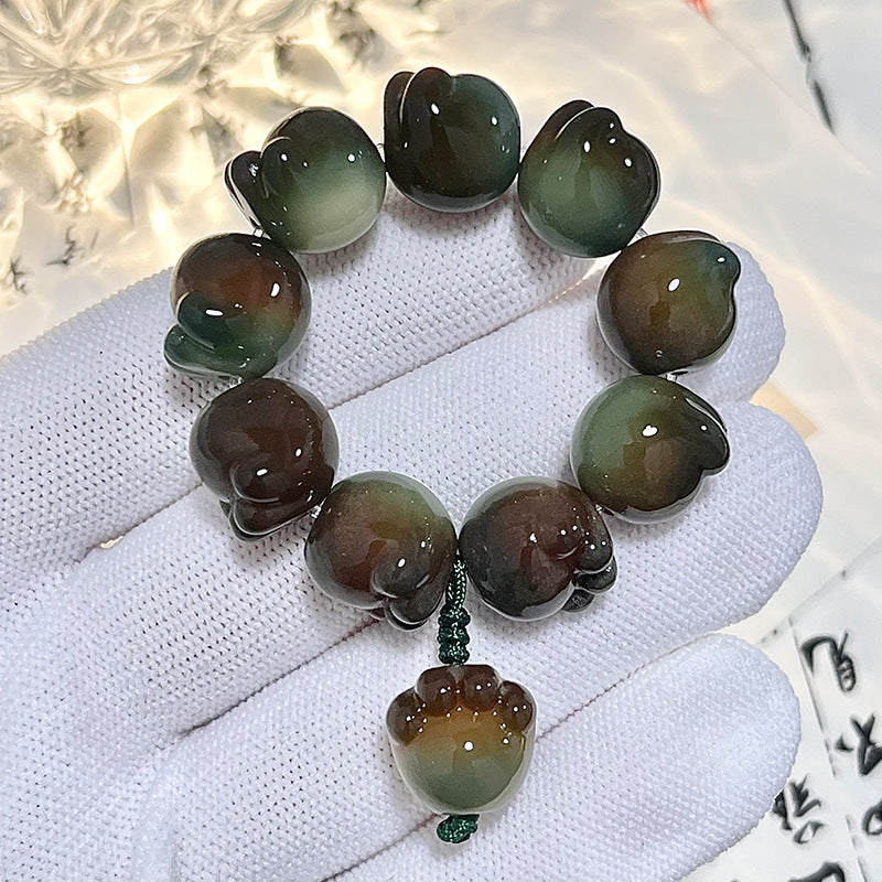 Bracelet Bodhi en forme de patte de chat sculptée, joli pendentif pour sac, porte-clés de voiture, chaîne de téléphone portable