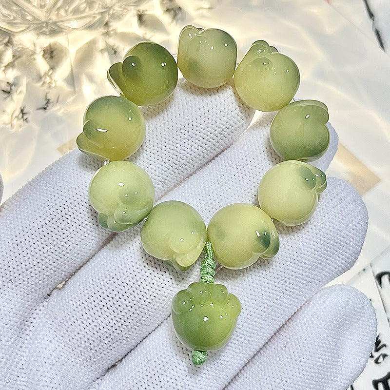 Bracelet Bodhi en forme de patte de chat sculptée, joli pendentif pour sac, porte-clés de voiture, chaîne de téléphone portable