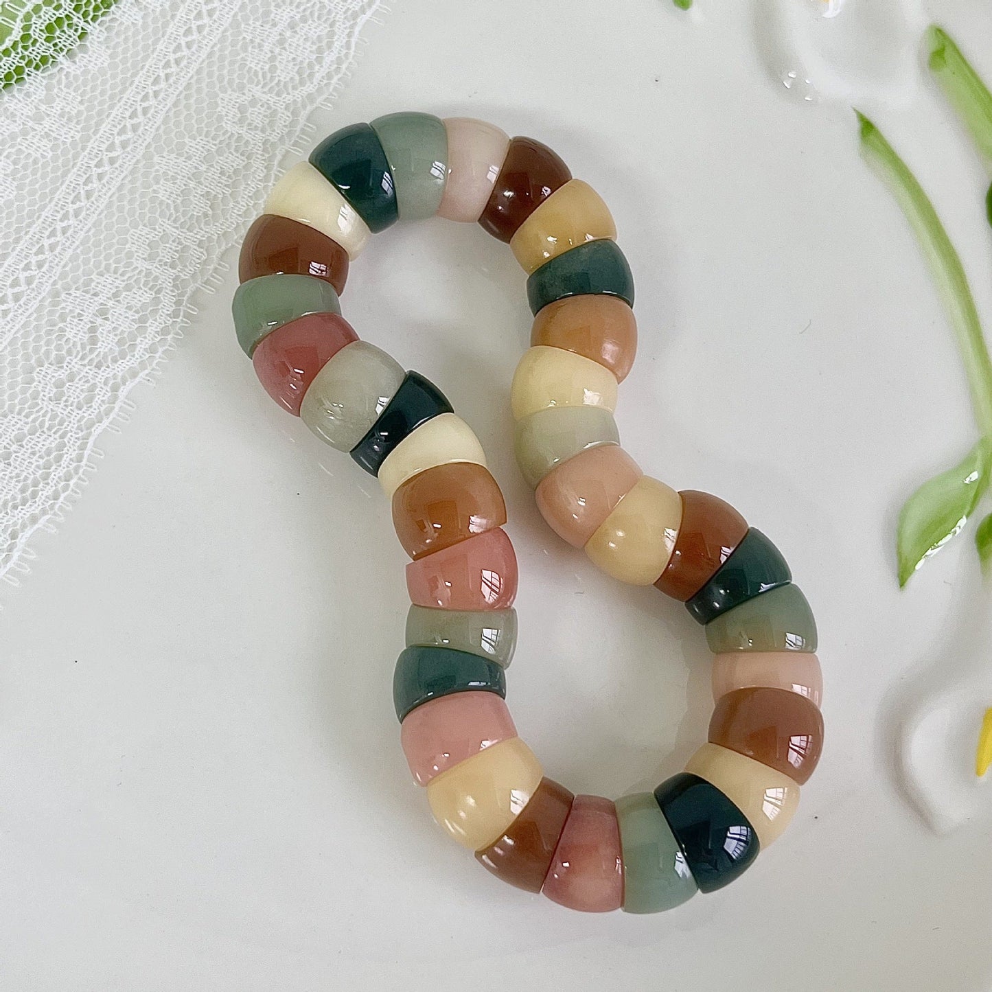 New Pink Bodhi Beads Fidget Bracelet for Stress Relief