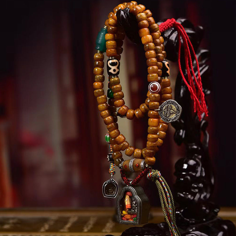 Tibetan Camel Bone 108 Mala Beads – Handcrafted Prayer Necklace