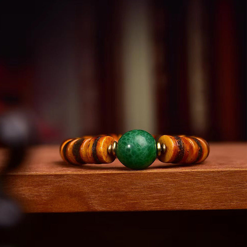 Tibetan Cow Bone Prayer Bead Bracelet – Handcrafted Tibetan-Style Spiritual Beads Bracelet