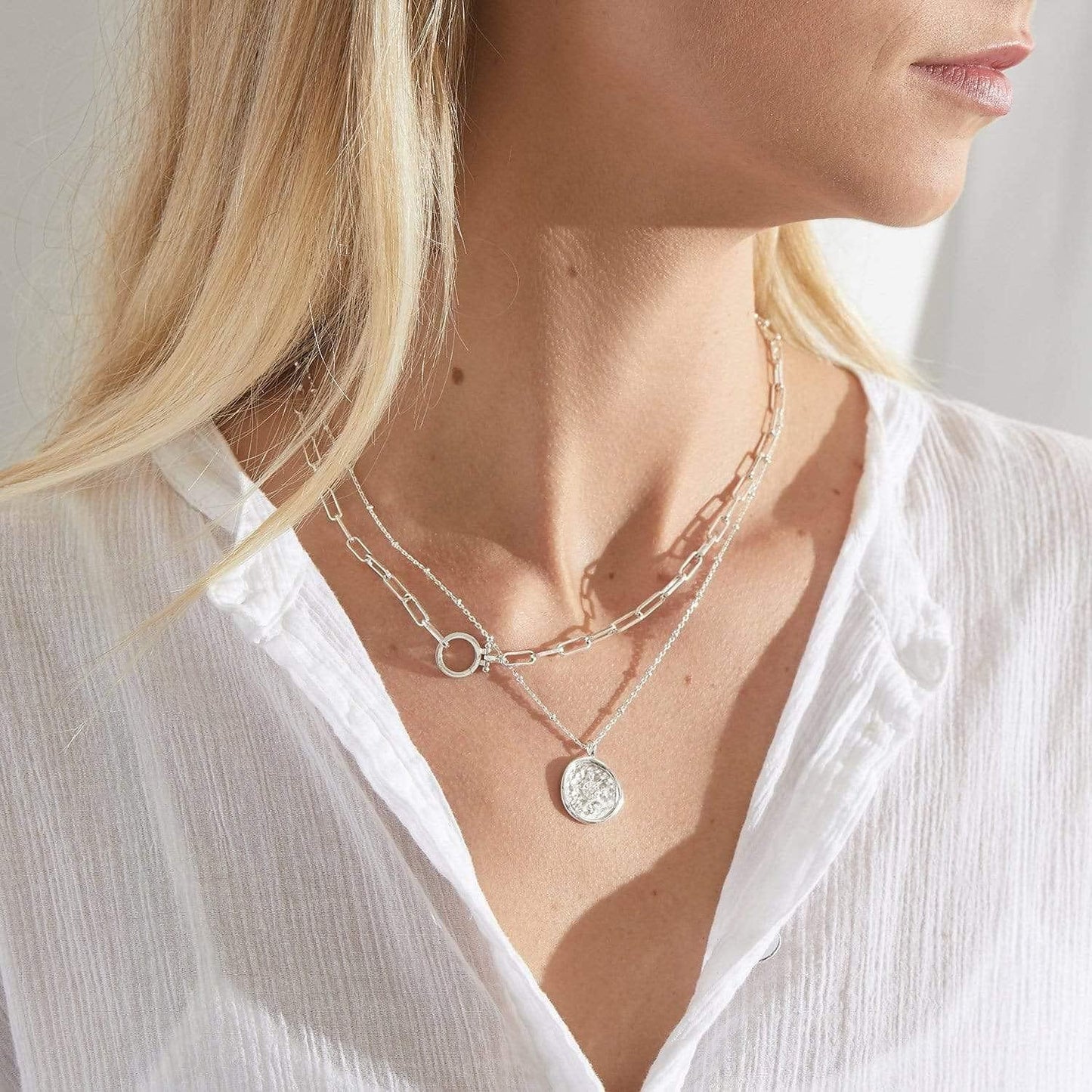 Collier pièce boussole