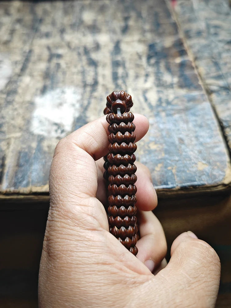 Perles de prière Buddha3bodhi violettes et dorées, rat et lotus, attirant la richesse