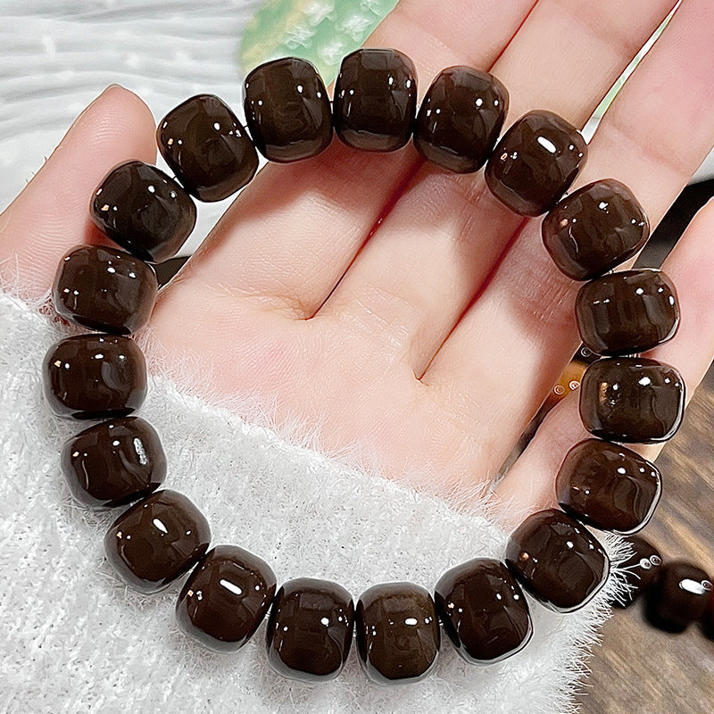 New Bodhi Bracelet with Burger-Shaped Beads (Multiple Colors Available)