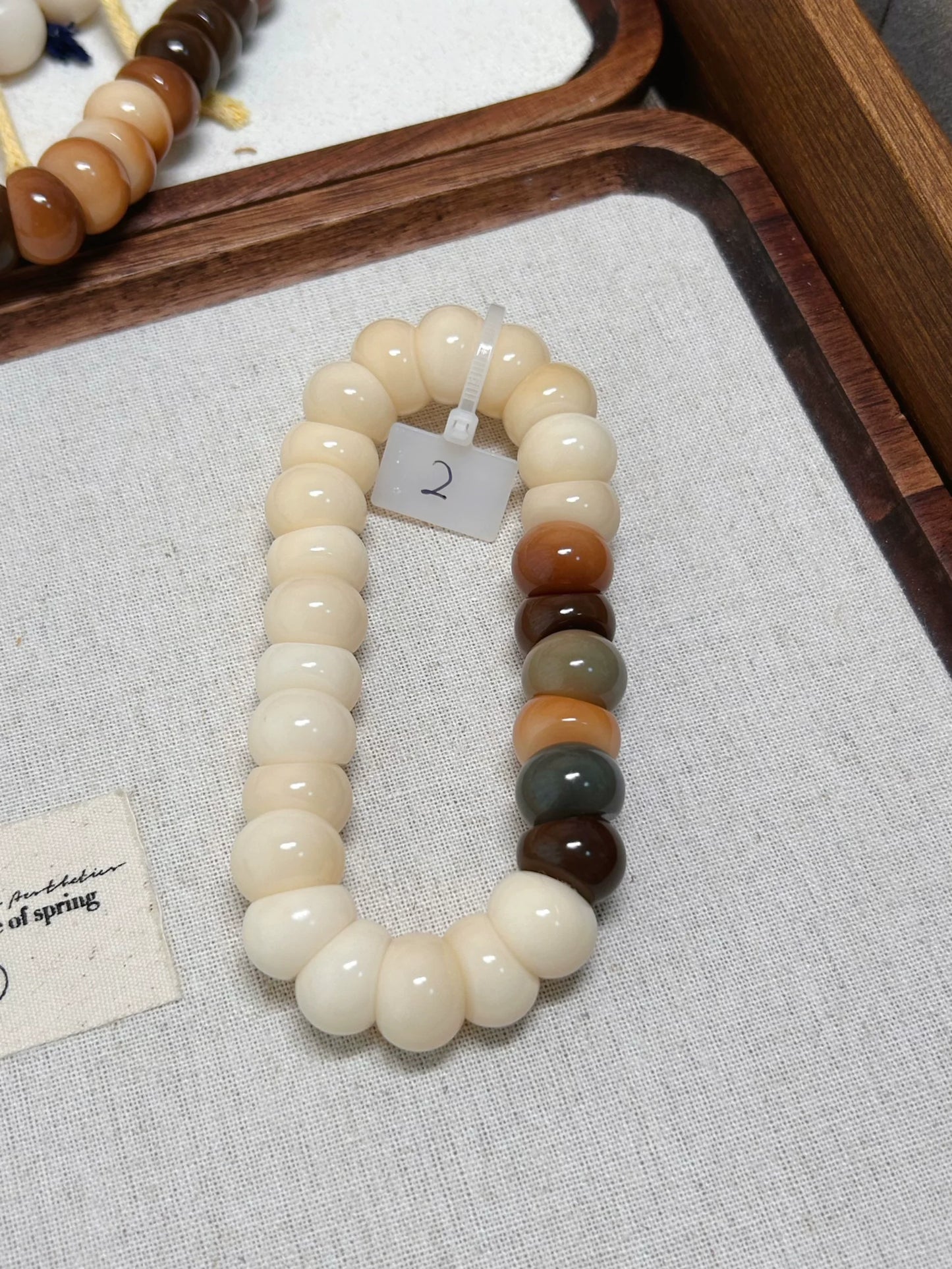 New Milky Coffee Garlic Bodhi Bracelet 14MM (Multiple Colors Available)