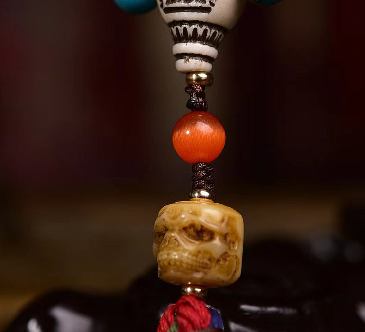 Tibetan-Style Small Vajra Bodhi Seed 108 Mala Beads – Handcrafted Buddhist Prayer Necklace