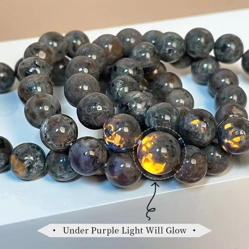 Flame Stone Energy Bracelet Single Circle Round Bead Bracelet