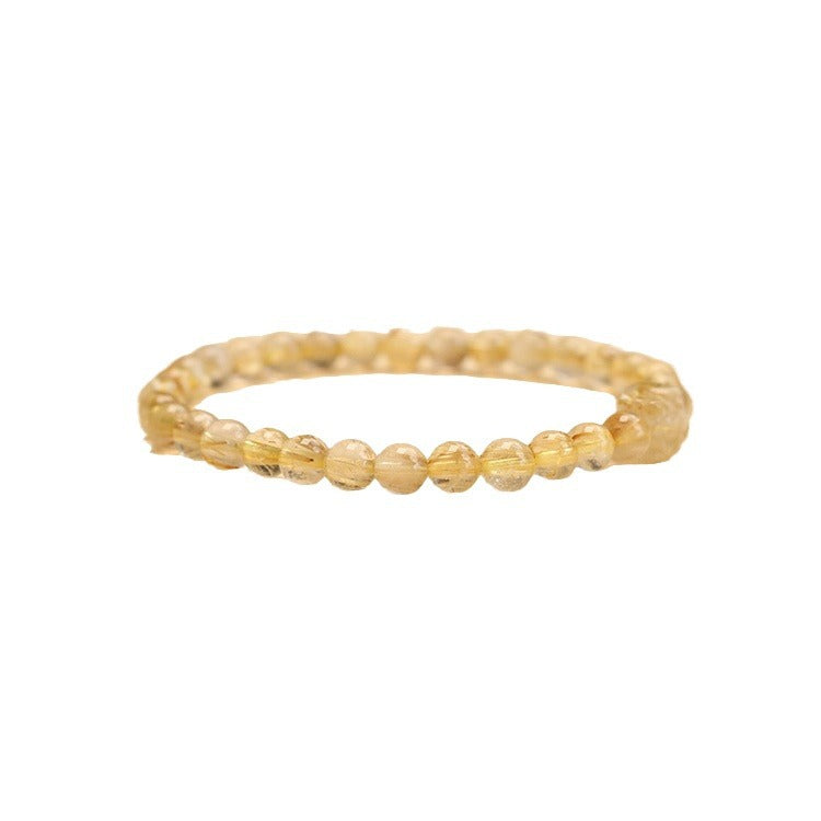 Bracelet Pixiu en perles de quartz rutile naturel fait main