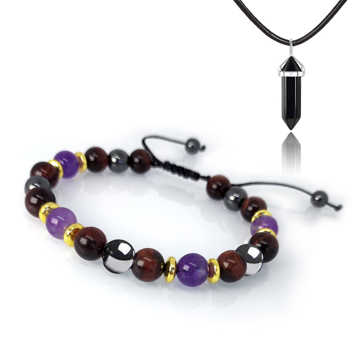 Bracelet d'énergie des sept chakras, bracelet de guérison tressé en perles pour la méditation