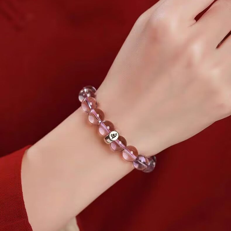 Bracelet en améthyste naturelle pour homme et femme