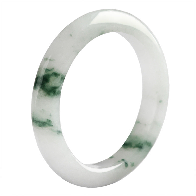 Bague en jadéite « Flowing Green » – Élégante et intemporelle