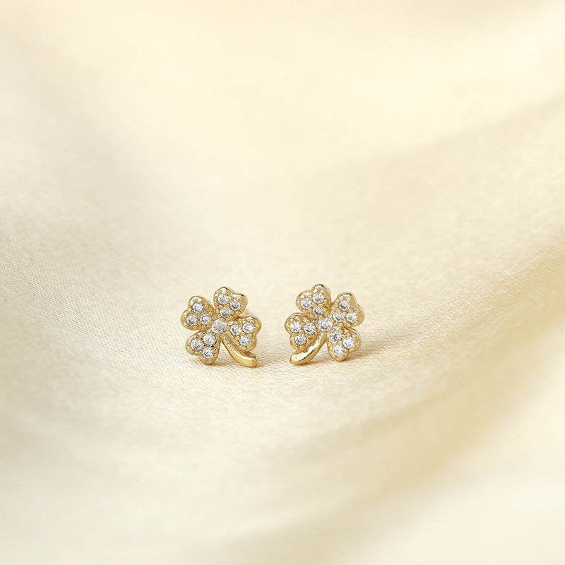 Four Leaf Clover Stud Earrings
