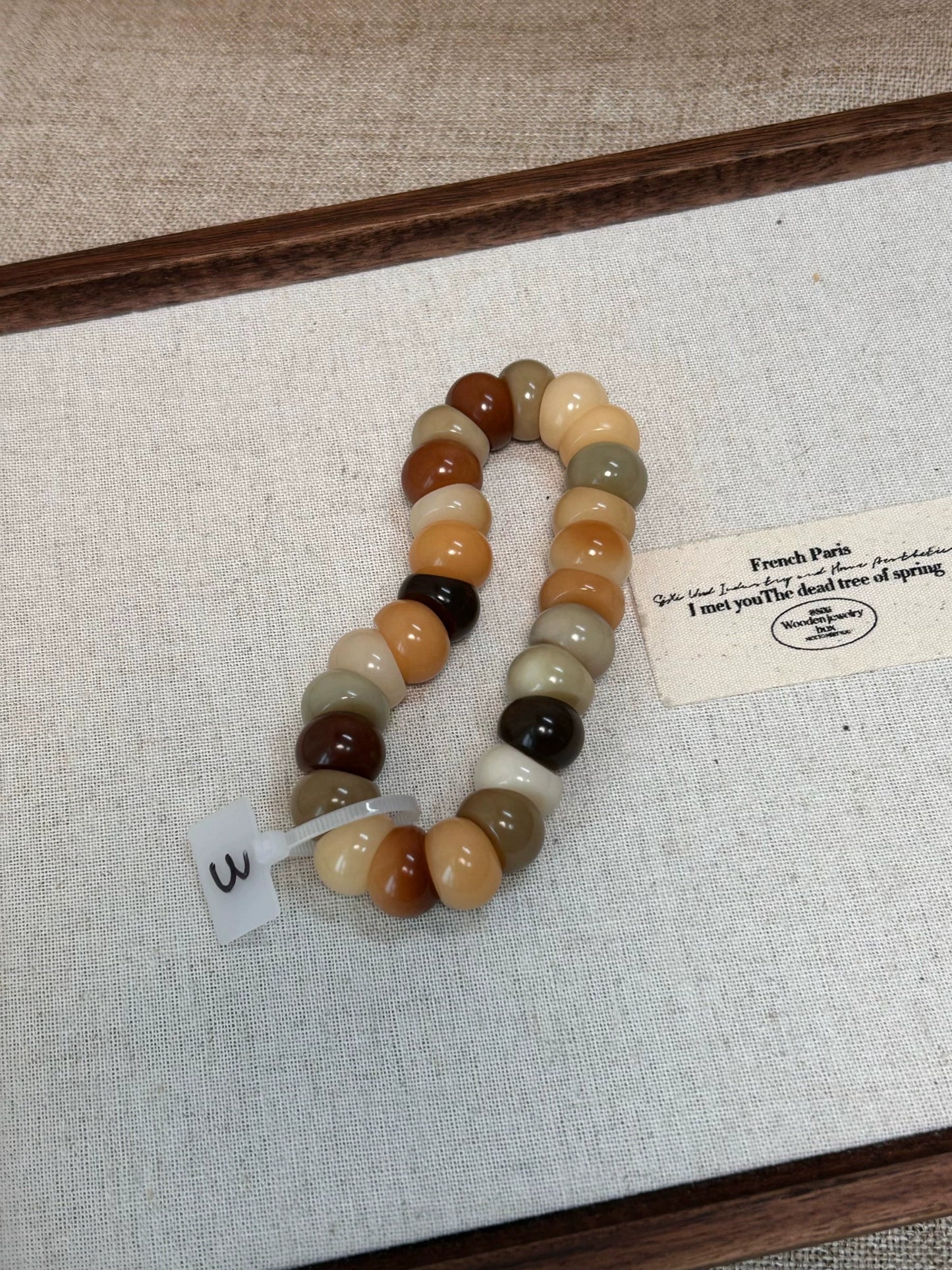 New Milky Coffee Garlic Bodhi Bracelet 14MM (Multiple Colors Available)
