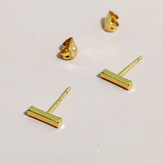 Boucles d'oreilles à tige en forme de barre