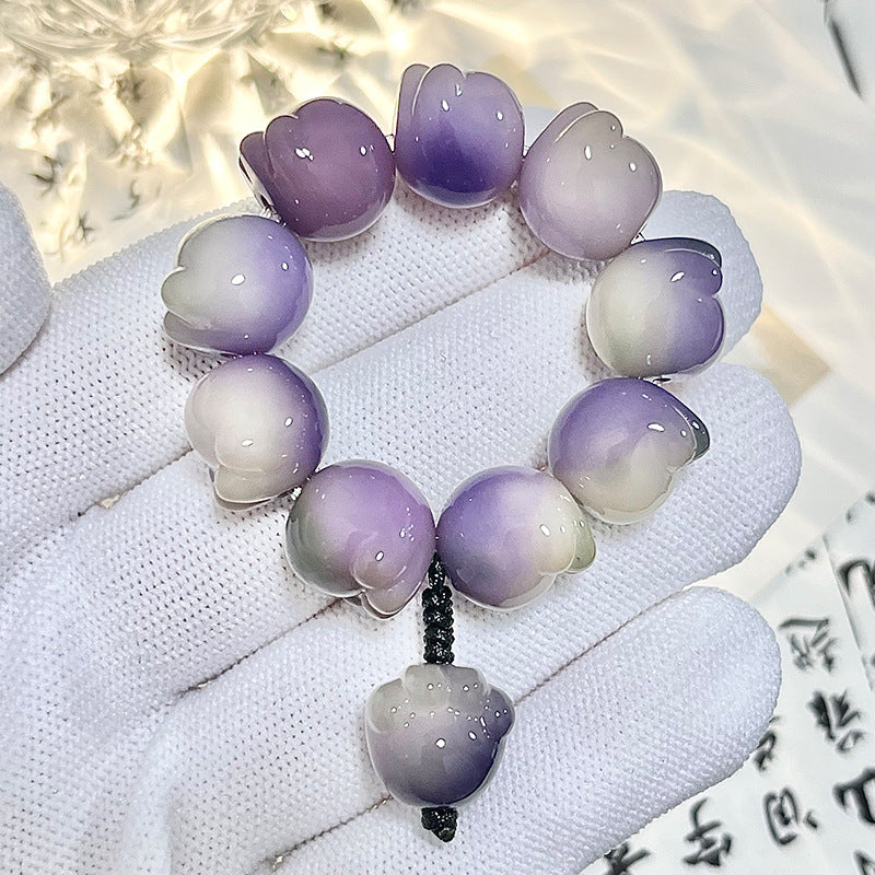 Bracelet Bodhi en forme de patte de chat sculptée, joli pendentif pour sac, porte-clés de voiture, chaîne de téléphone portable