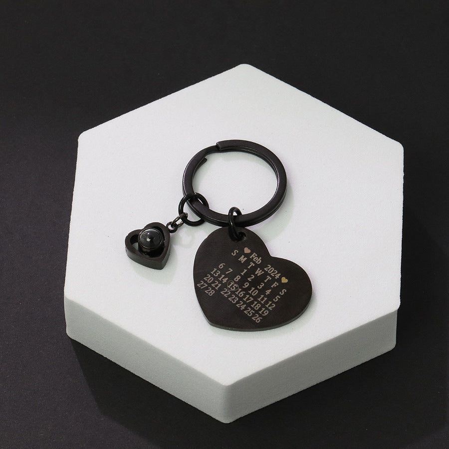 Porte-clés photo calendrier personnalisé