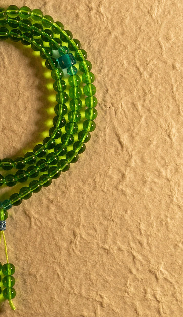 8 mm natürlicher grüner Achat, 108 Perlen, Mala, hochwertiges Armband, Gebetsperlen