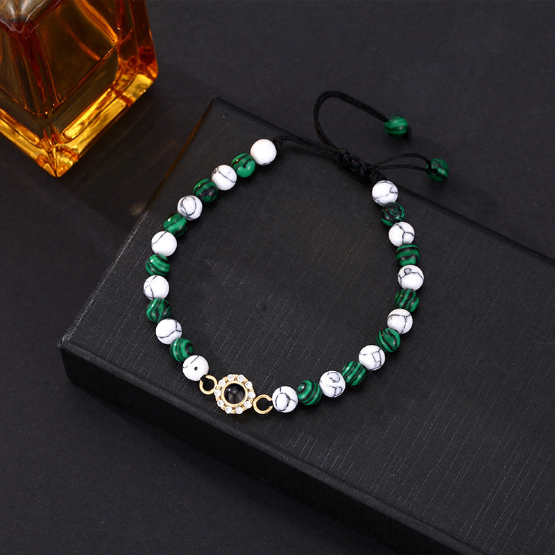 Bracelet personnalisé avec pendentif tournesol et perles colorées, cadeau spécial de Noël