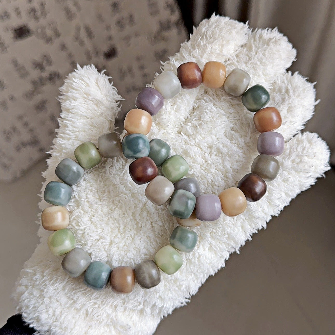 Taro Floral Multicolor Bodhi Bracelet – 13mm