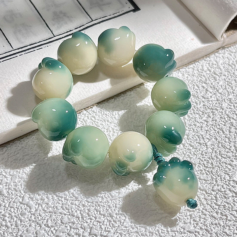 Bracelet Bodhi en forme de patte de chat sculptée, joli pendentif pour sac, porte-clés de voiture, chaîne de téléphone portable