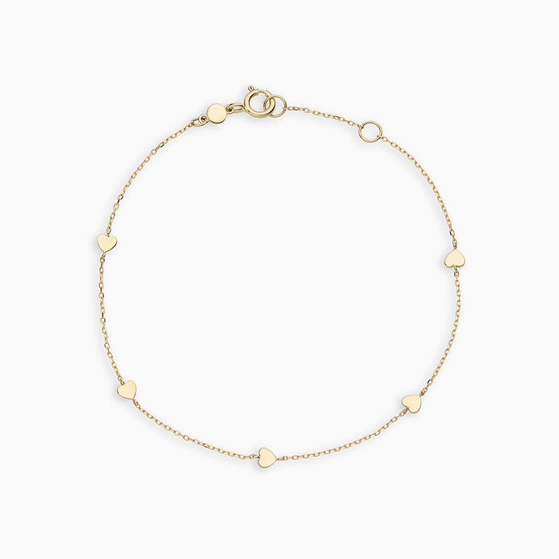 14 Karat Gold Amour Herz Armband