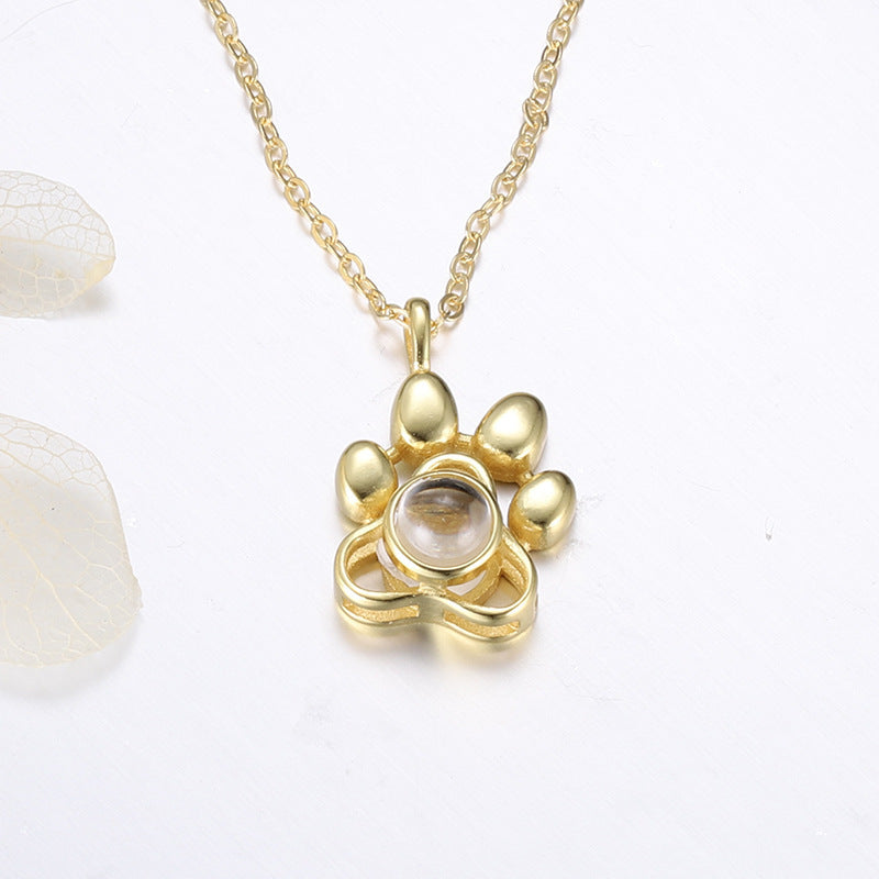 Collier patte personnalisé avec photo cachée