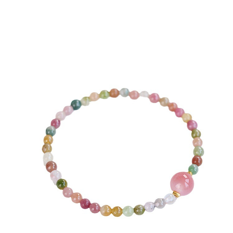 Bracelet en tourmaline naturelle pour femme, à personnaliser soi-même