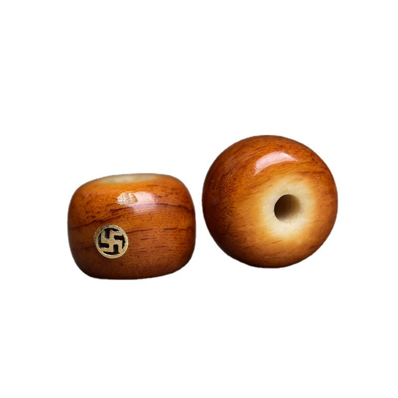 Perles en os de chameau naturelles de la zone tibétaine, incrustées de croix gammée, perles de taille, perles supérieures, perles de Bouddha Wenwan, accessoires pour bracelet