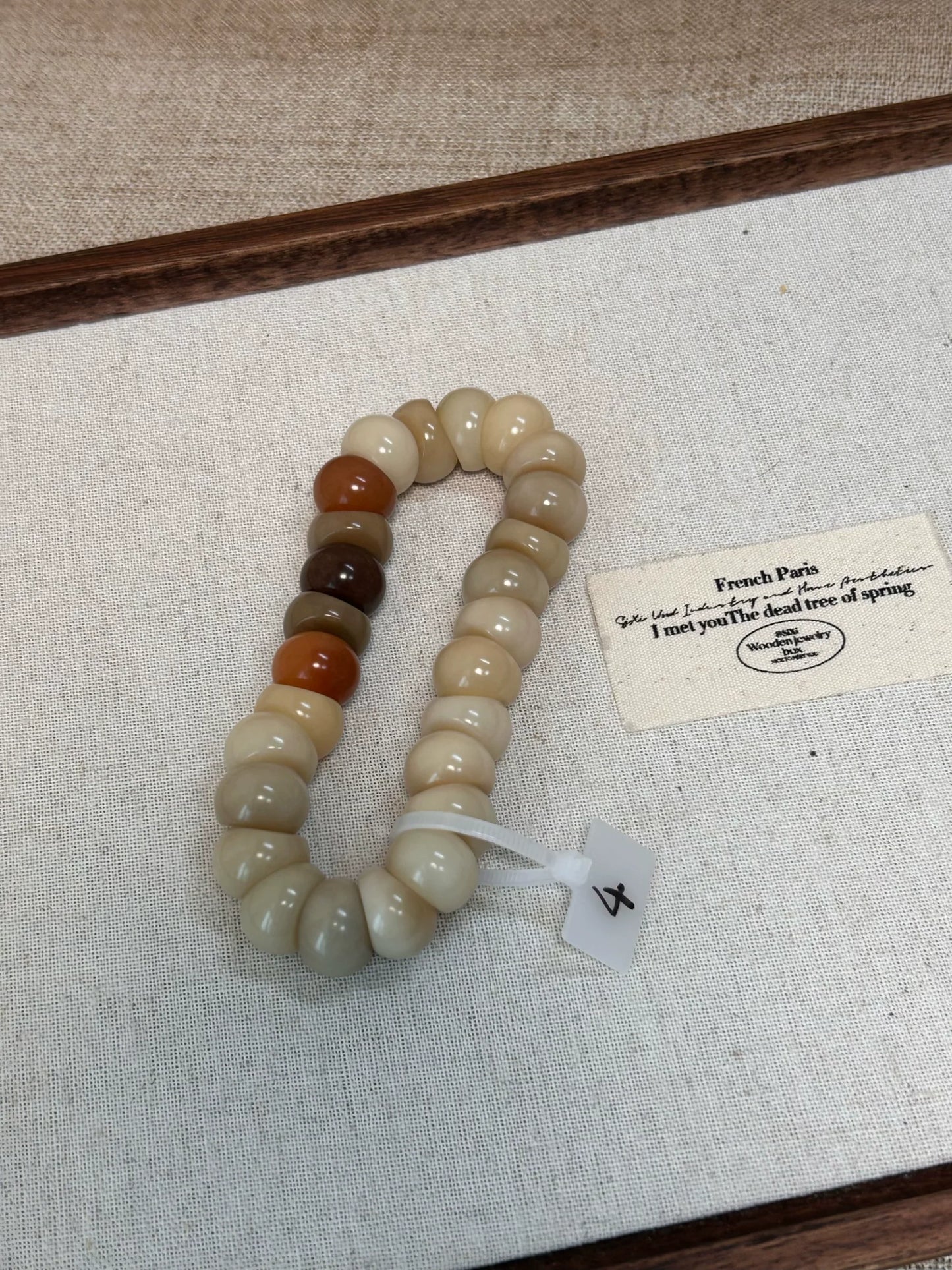 New Milky Coffee Garlic Bodhi Bracelet 14MM (Multiple Colors Available)