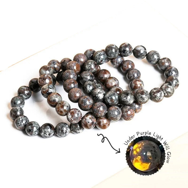 Flame Stone Energy Bracelet Single Circle Round Bead Bracelet