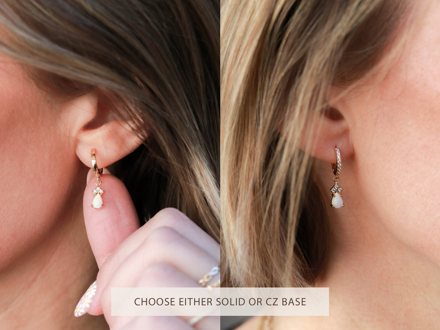 Pendentif Huggie Opale