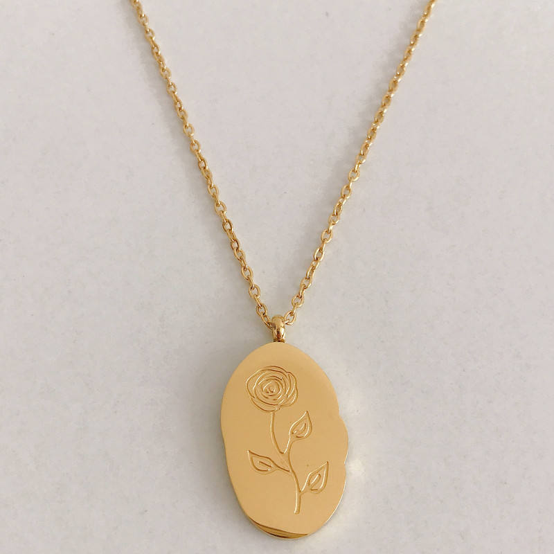 Collier pendentif fleur de naissance en or