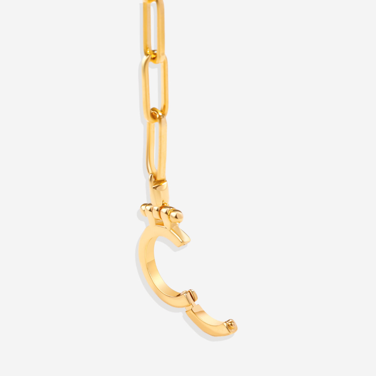 Collier trombone menthe et breloque pierre de naissance en forme de larme