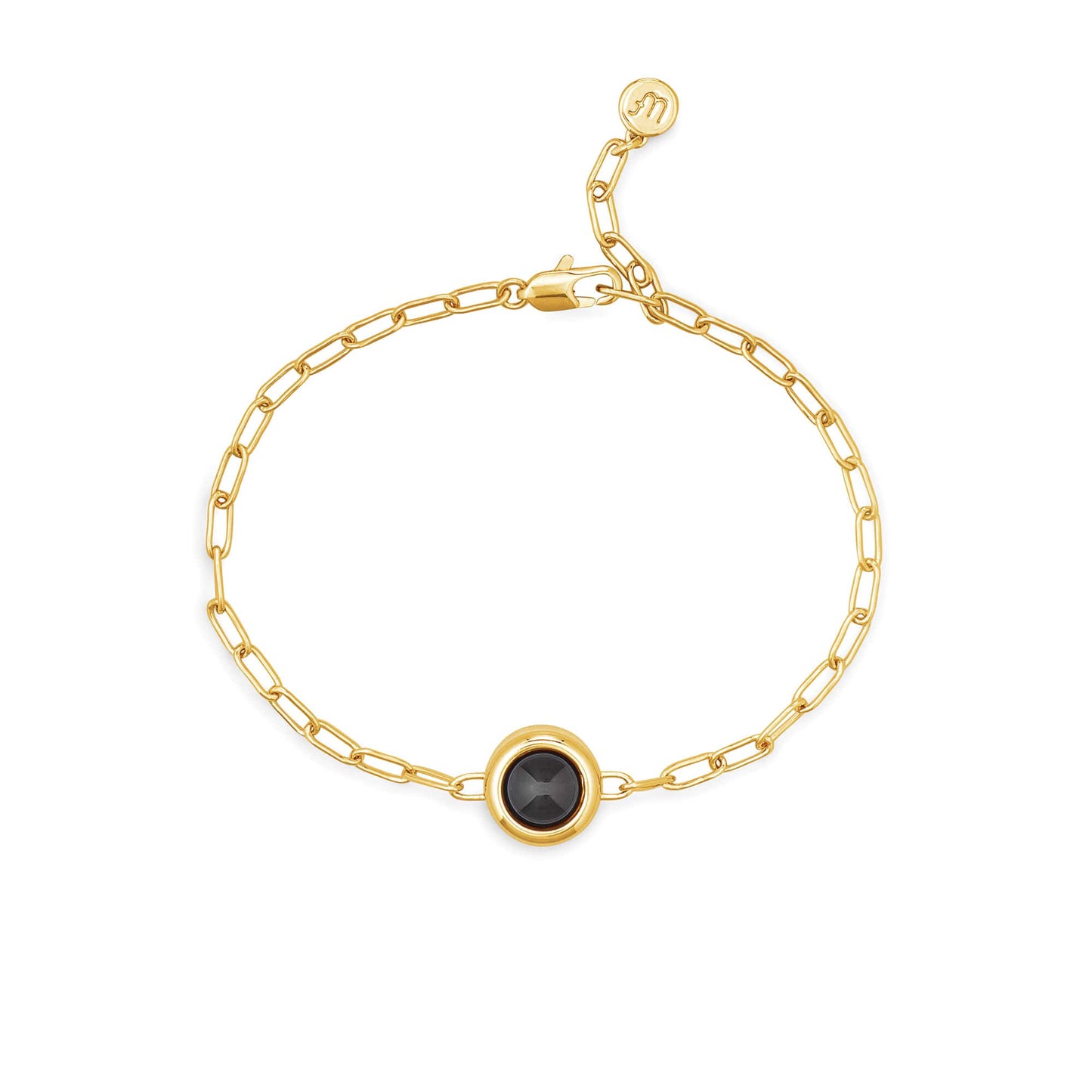 Bracelet photo personnalisé avec chaîne et trombone