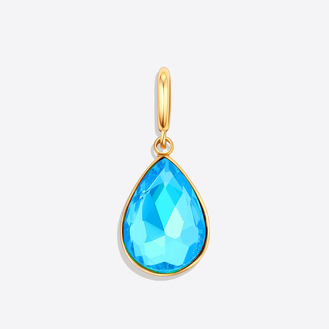 Teardrop Birthstone Charm